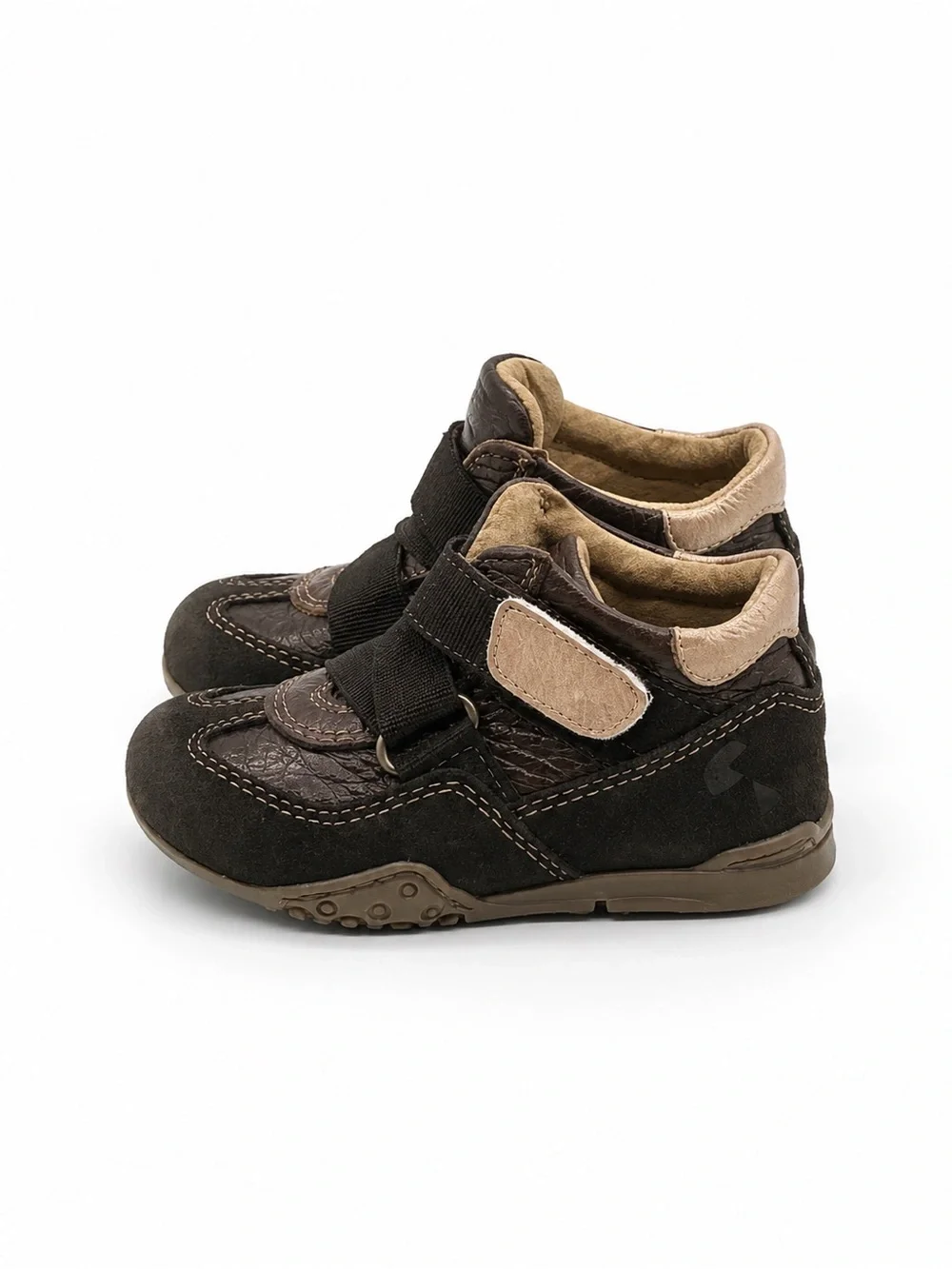 Primigi Leather Sky Effect System Brown Ankle Booties